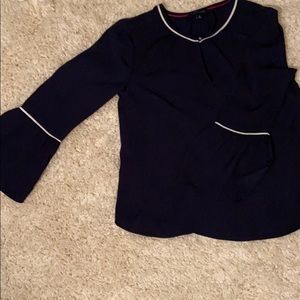 Tommy Hilfiger navy blue bell sleeves shirt